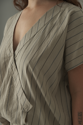 Wrap Around Top | Striped