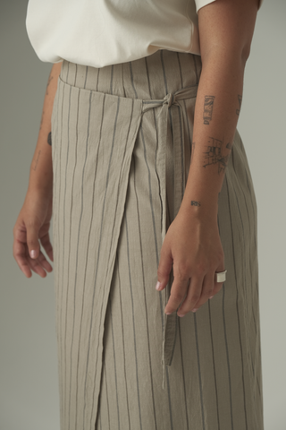 Wrap Around Skirt | Striped