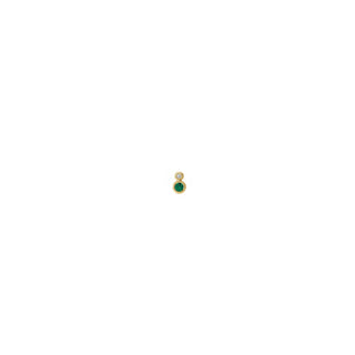 Emerald & Diamond Stud