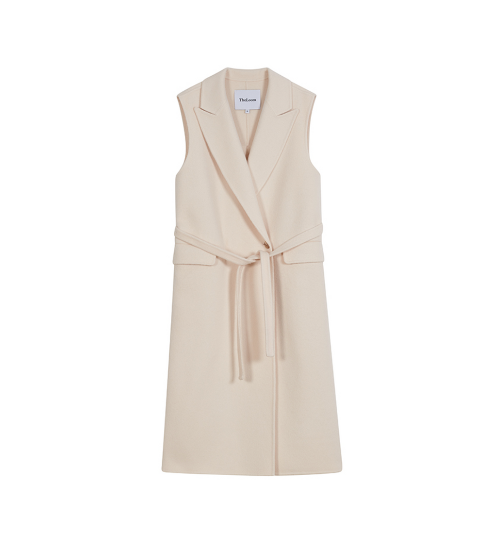 Argo Long Line Vest - Ecru