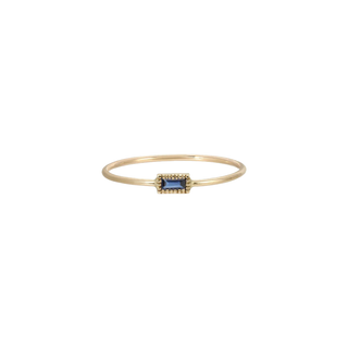 Sapphire Baguette Moondrop Ring