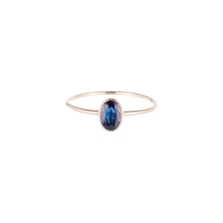 Oval Blue Sapphire Wisp Ring