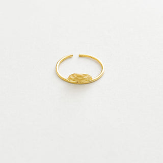 Hammered Half Moon Ring