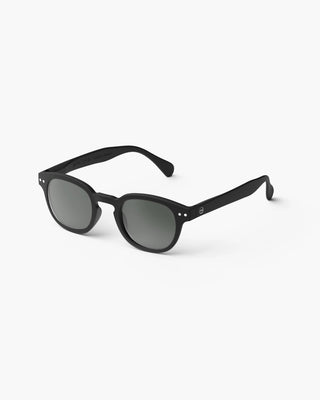 #C Retro Square Sunglasses | Black