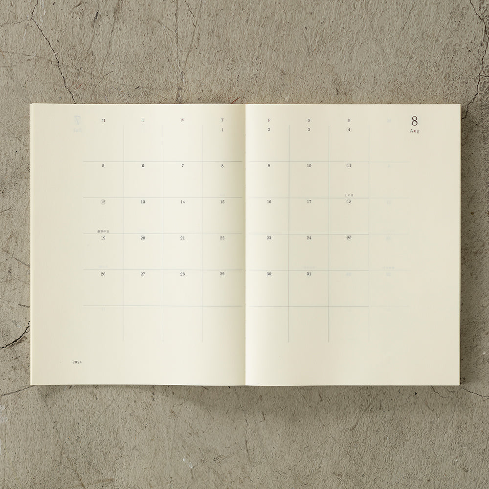 Notebook Diary Thin 2024