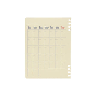 Rollbahn Monthly Calendar Refill Pages