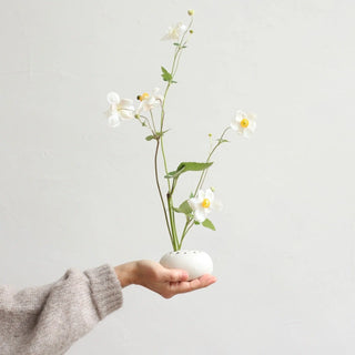 Oval Flower Frog Vase