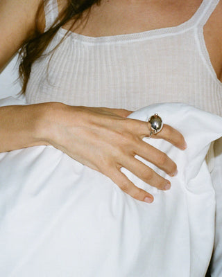 Large Ellipse Ring | Silver