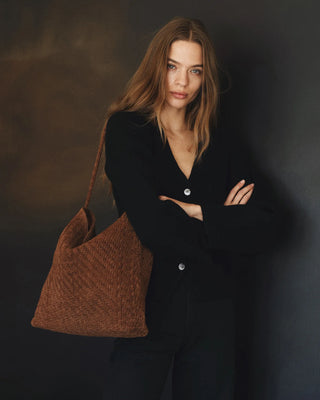 Sera Tote | Brown Suede