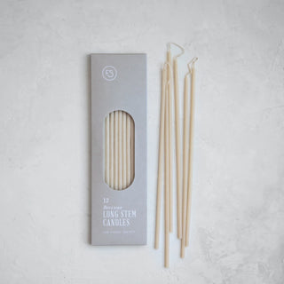 Beeswax Dipped Long Stem Candles