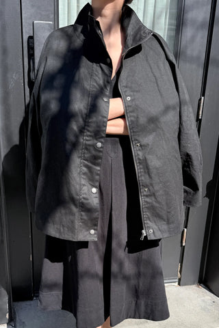 Blair Waxed Cotton Jacket | Black