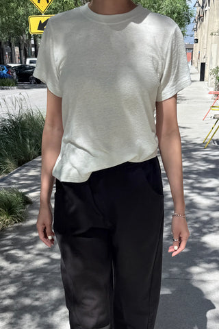 Bo Linen Blend Tee | Salt