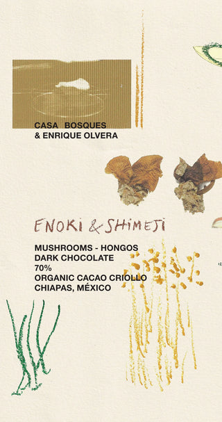 Enoki & Shimeji Mushrooms Dark Chocolate