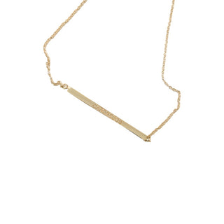 Four-Side Engravable Bar Necklace