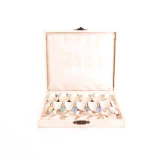 Sterling Silver & Guilloché Enamel Spoon Set