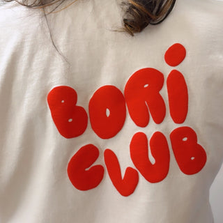 Bori Club T-Shirt | Red & Cream