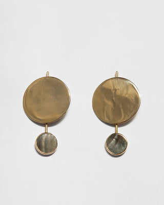 Filia Earrings | Grey Mother of Pearl