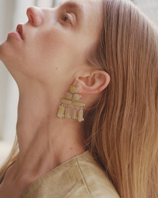 Ophelia Earrings | Yellow Jade