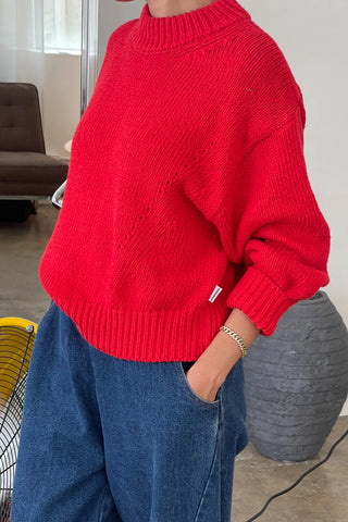 Zoe Cotton Sweater | Chilli