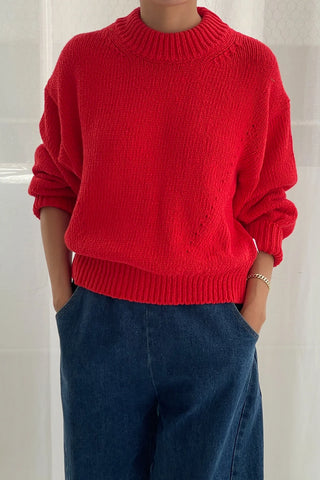 Zoe Cotton Sweater | Chilli