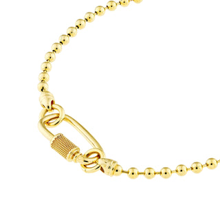 Oval Twist Barrel Lock Bead Bracelet