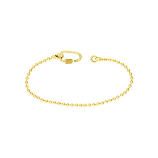 Oval Twist Barrel Lock Bead Bracelet