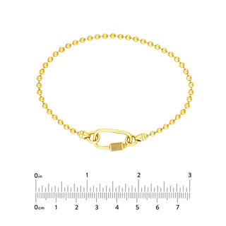 Oval Twist Barrel Lock Bead Bracelet
