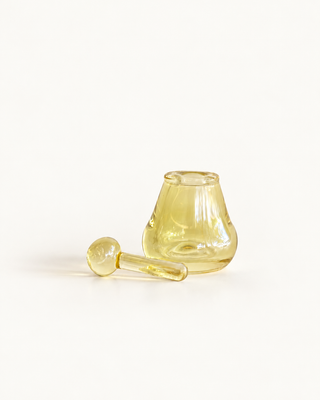 Miniature Glass Perfume Bottle | Yellow