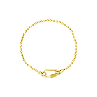 Oval Twist Barrel Lock Bead Bracelet