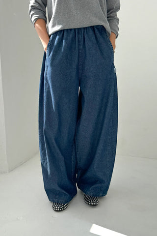 Denim Parachute Pants
