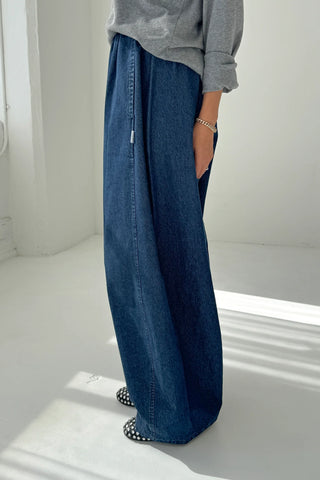 Denim Parachute Pants