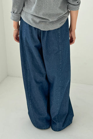 Denim Parachute Pants
