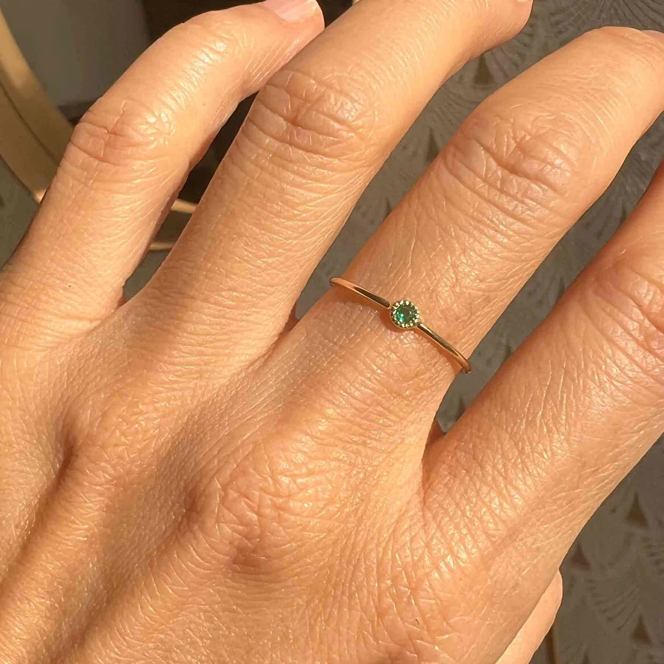 Emerald Ball Ring