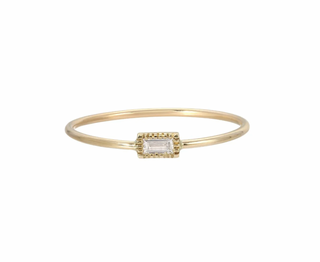 Diamond Baguette Moondrop Ring