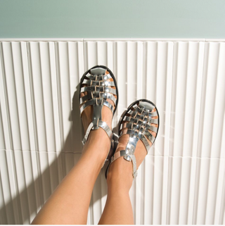 Sunville Sandal | Silver Mirror