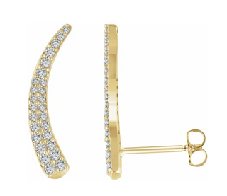 Natural Diamond Ear Climbers