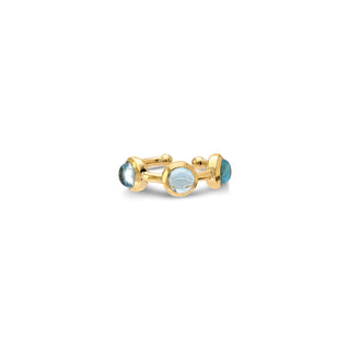 Triple Cabochon Ear Cuff | Swiss Blue Topaz