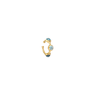 Triple Cabochon Ear Cuff | Swiss Blue Topaz