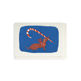 Candy Cane Dog Card