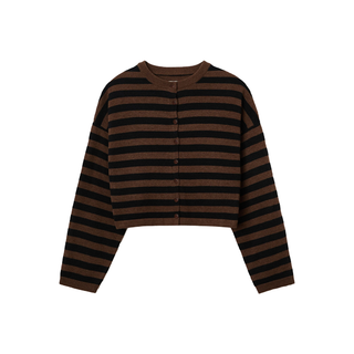 Merino Wool Striped Cardigan