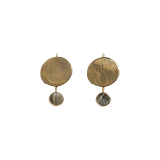 Filia Earrings | Grey Mother of Pearl