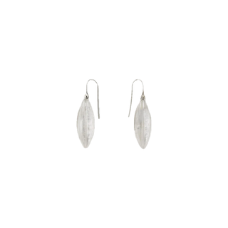 Quartz Elongated Ridge Earrings