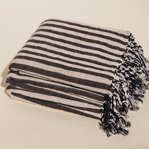 Striped Black Towel