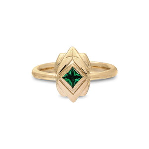 "Tona" Mini Frog Emerald Ring
