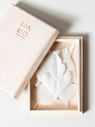 HA KO Paper Incense Set - Wooden Box with Incense Mat